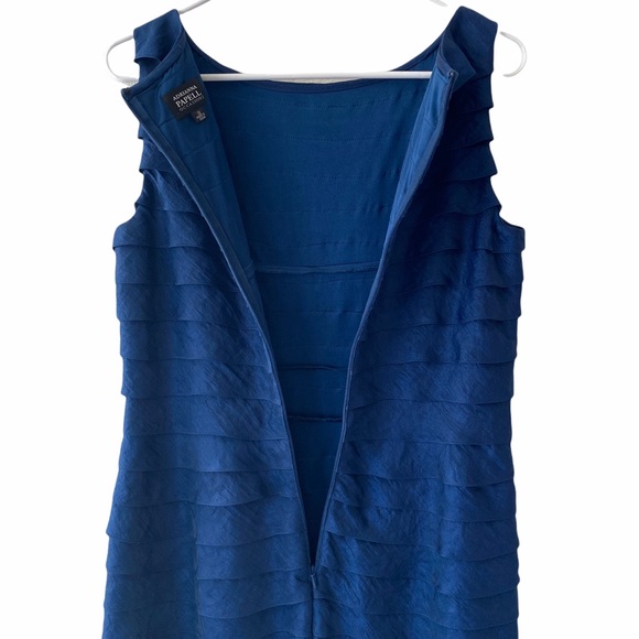 Adrianna Papell Occasions Navy Blue Tiered Sleeveless Cocktail Dress Women’s 10 - Picture 8 of 16